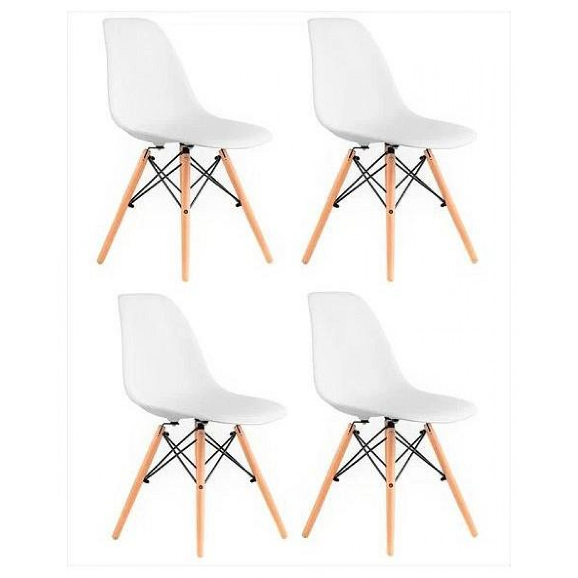 Набор из 4 стульев Eames    SGR_Y801-white-X4