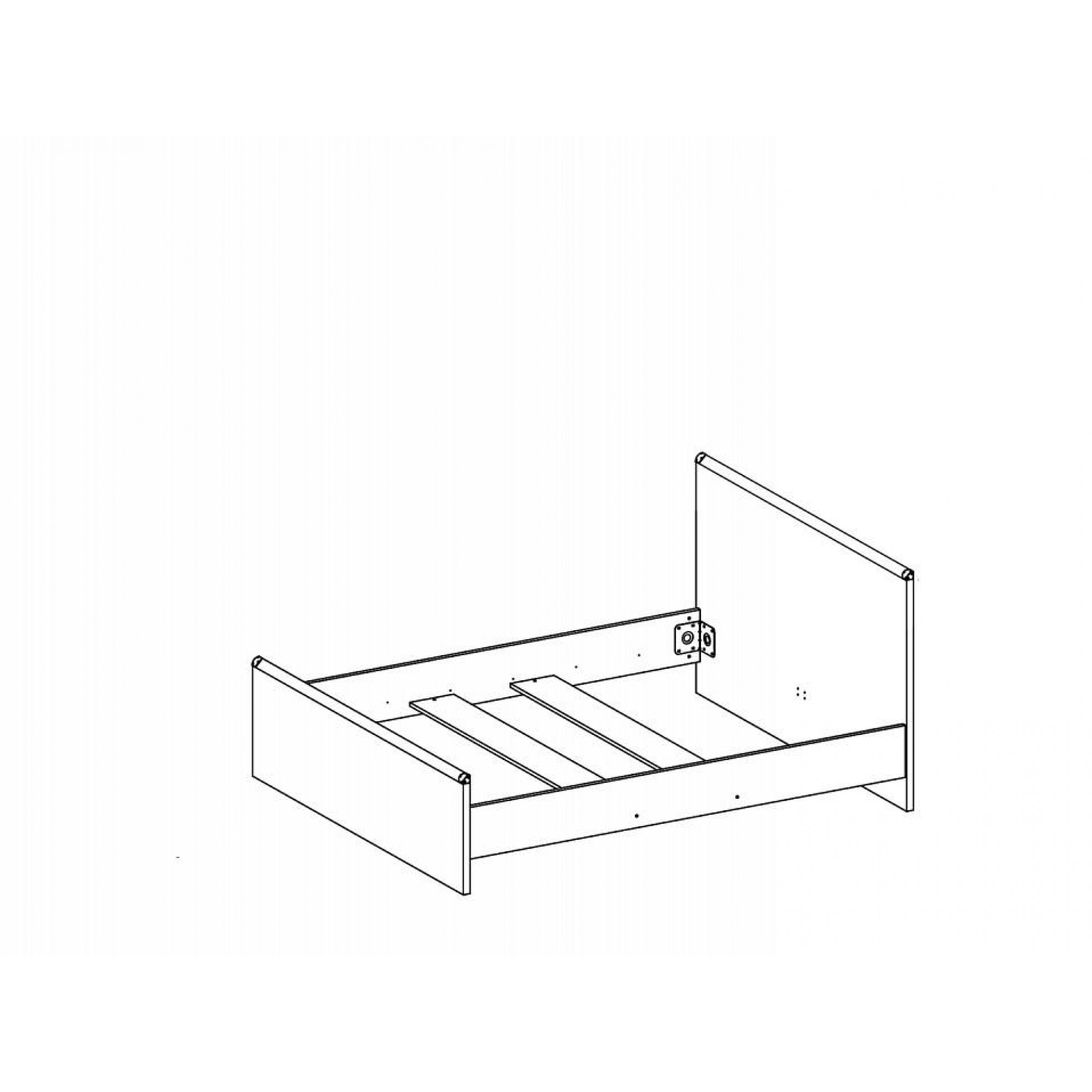 Кровать двуспальная Индиана JLOZ 160x200    BRW_70003494