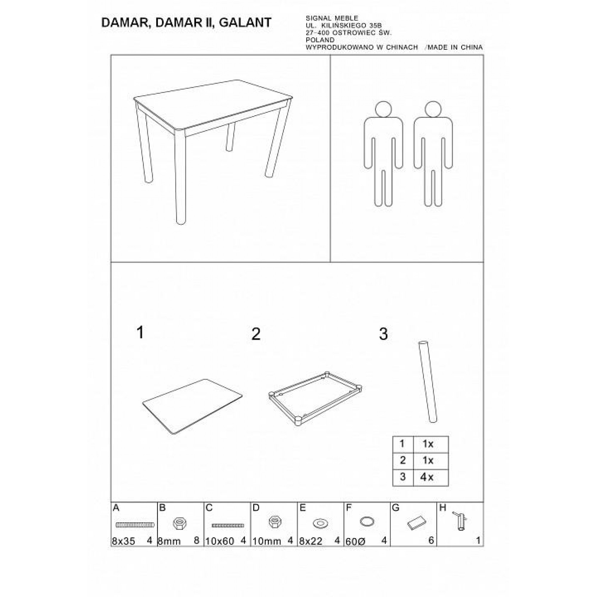 Стол обеденный Galant    SGN_GALANTB100X60