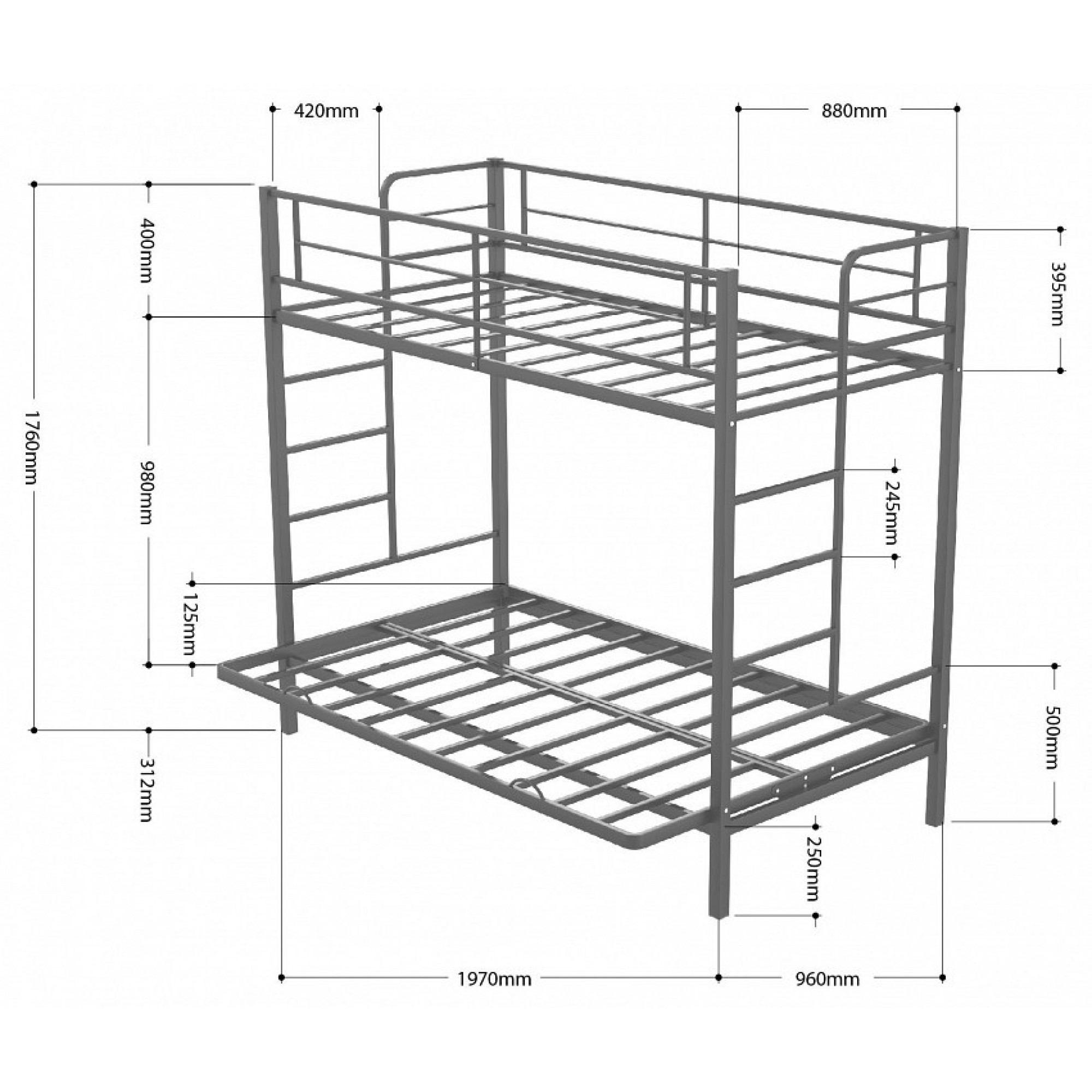 Кровать двухъярусная Дакар 1    FSN_4s-dak1_vs-vat-7016