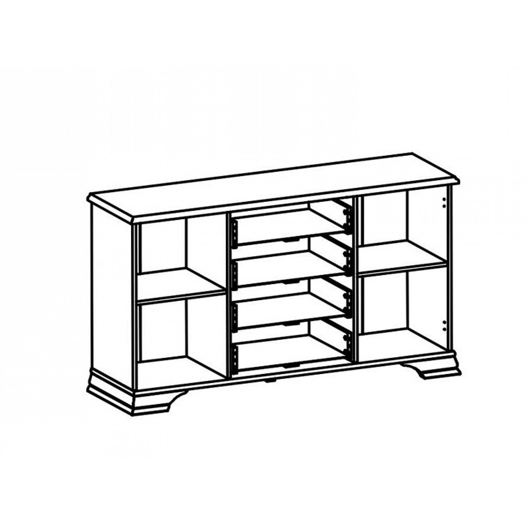 Комод Кентаки S132-KOM2D4S    BRW_00009802