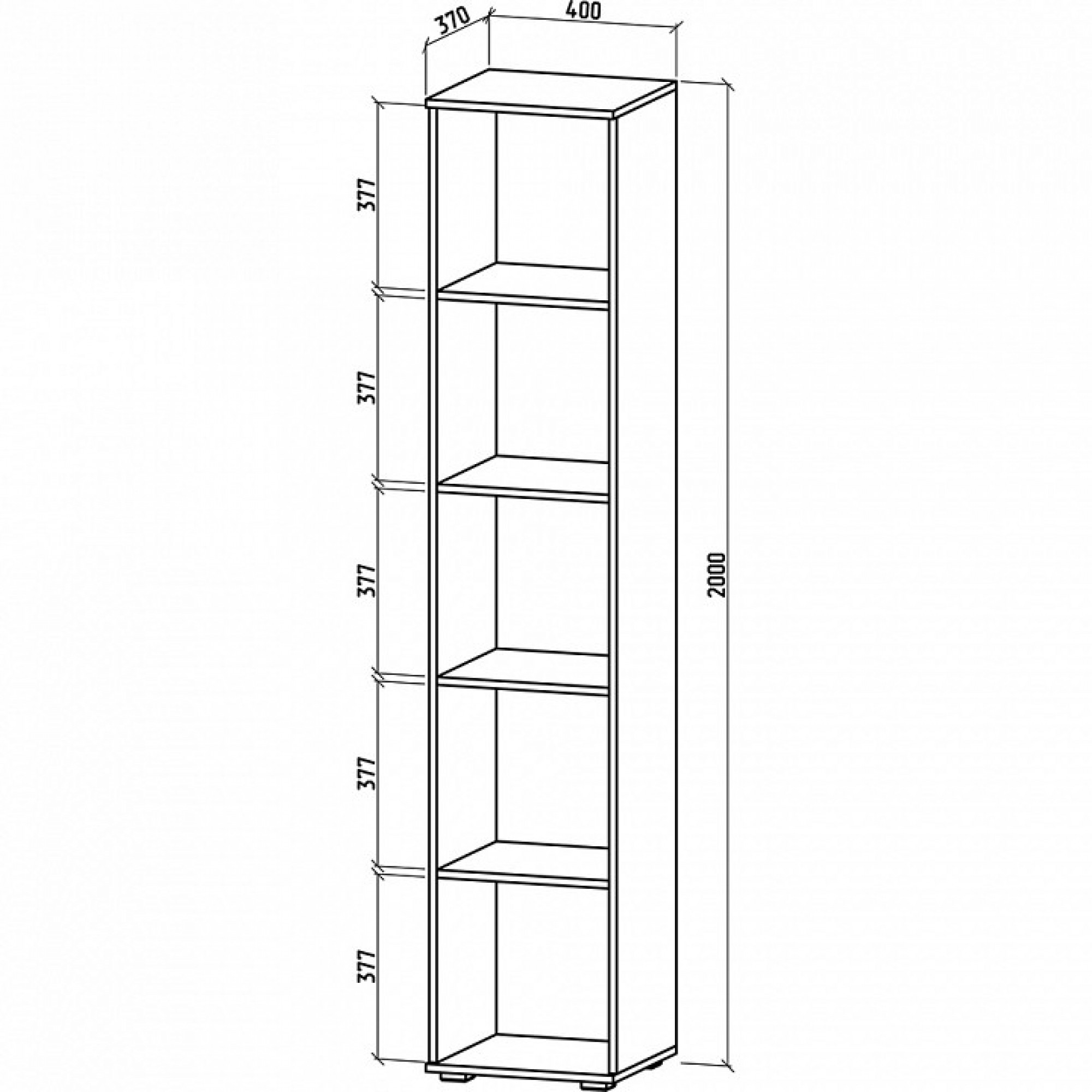 Стеллаж комбинированный Тунис-2    MAS_STT-2-DM