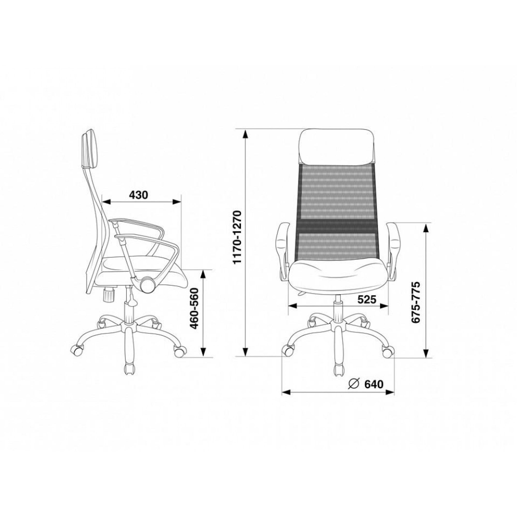 Кресло компьютерное KB-6N/SL/B/TW-11    BUR_1140277