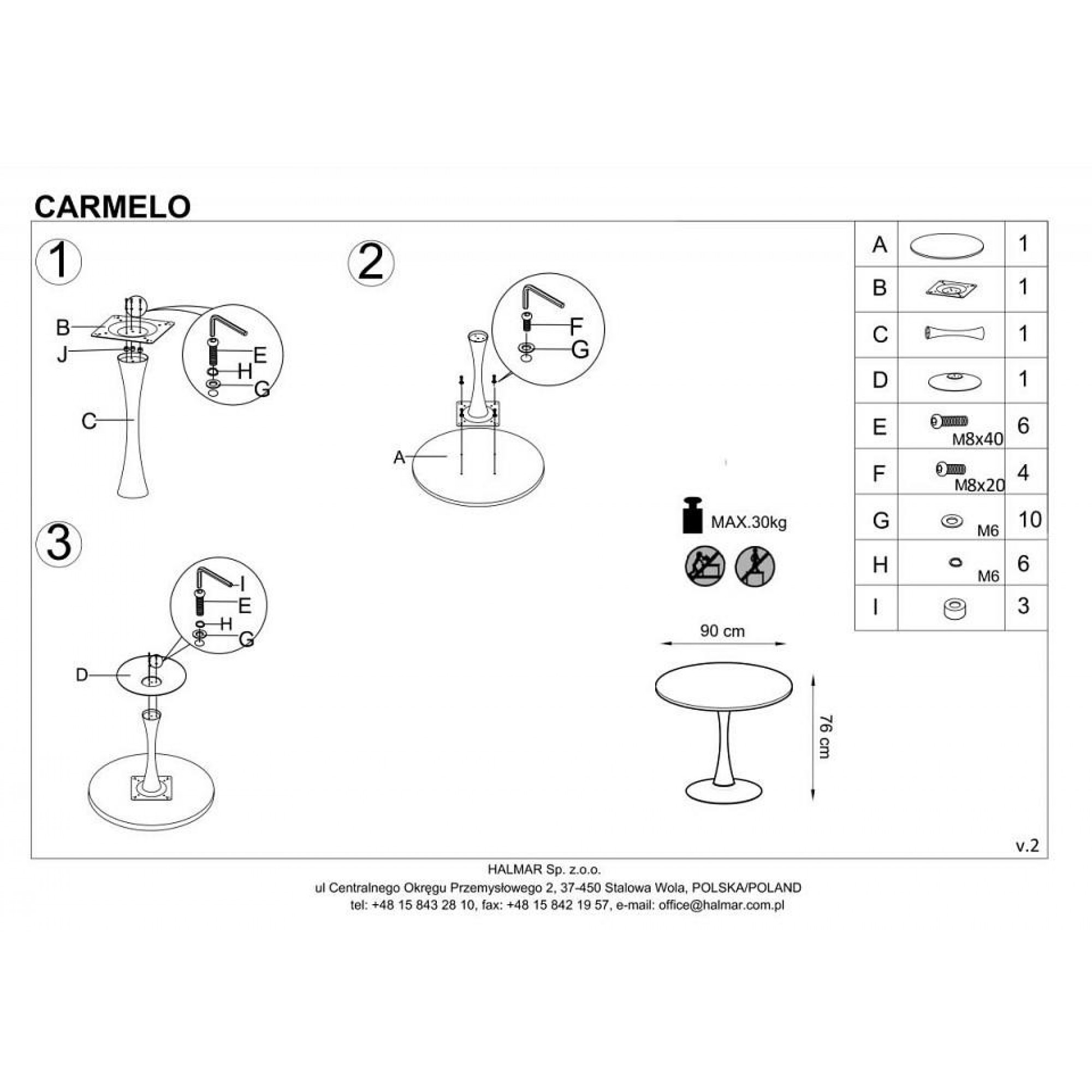 Стол обеденный Carmelo    HLM_V-CH-CARMELO-ST