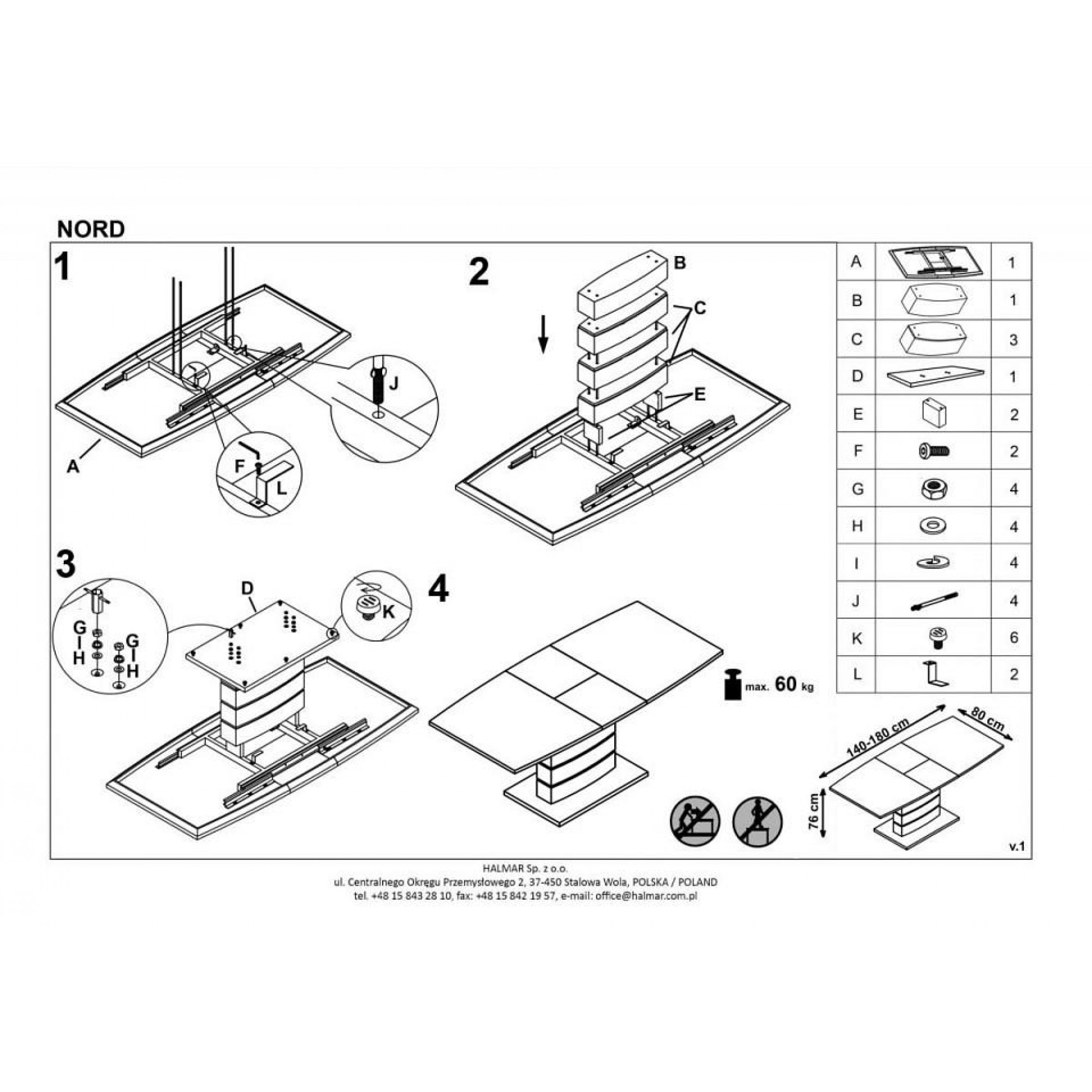 Стол обеденный Nord    HLM_V-CH-NORD-ST