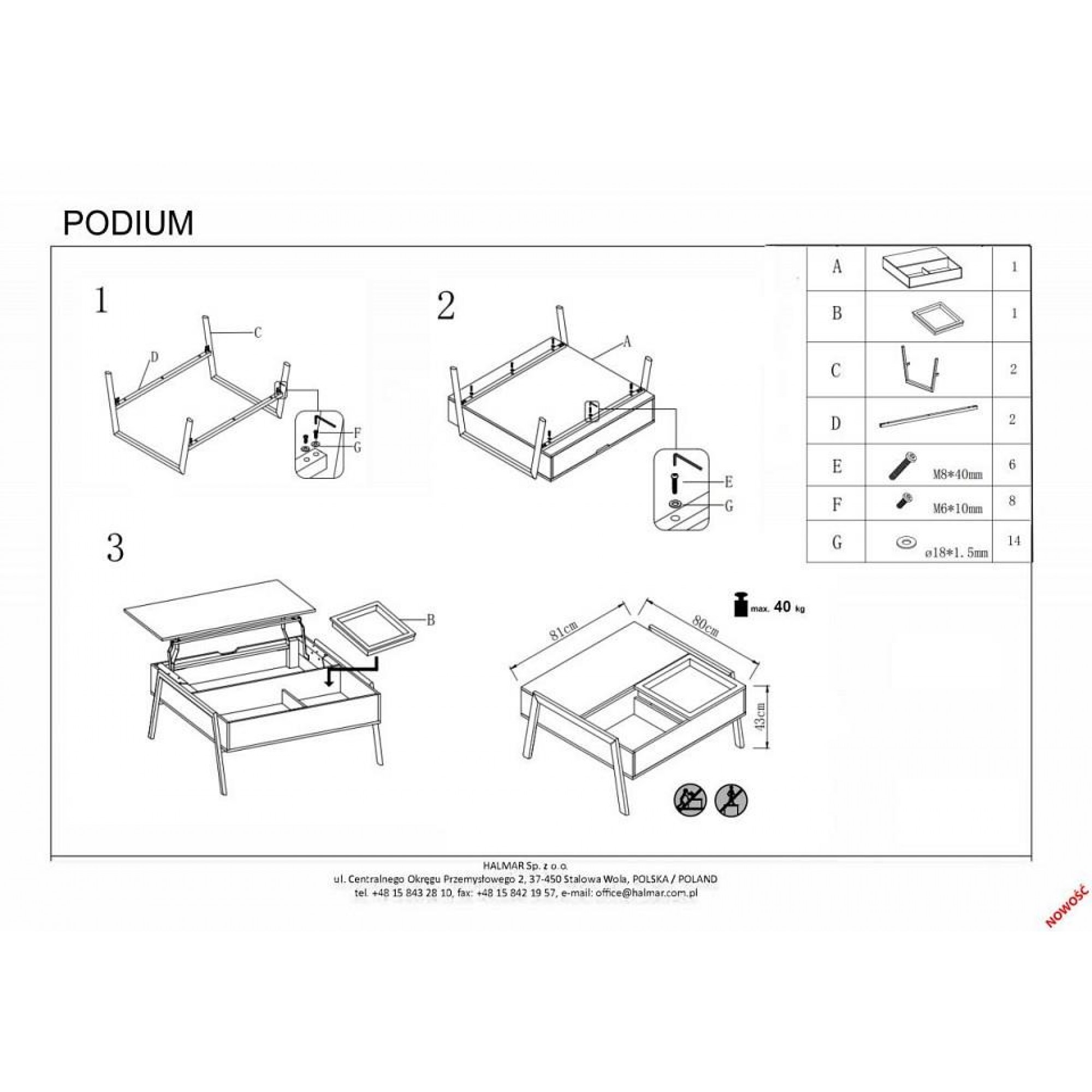 Стол-трансформер Podium V-CH-PODIUM-LAW