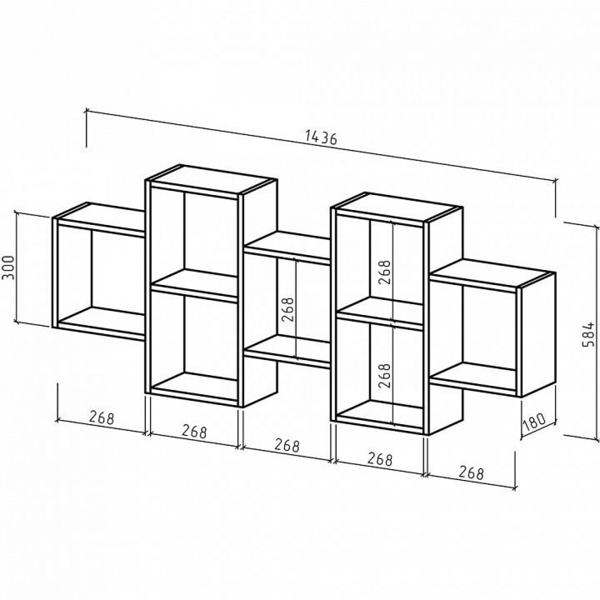 Полка комбинированная Флэш-30    MAS_PNFL-30-DAT