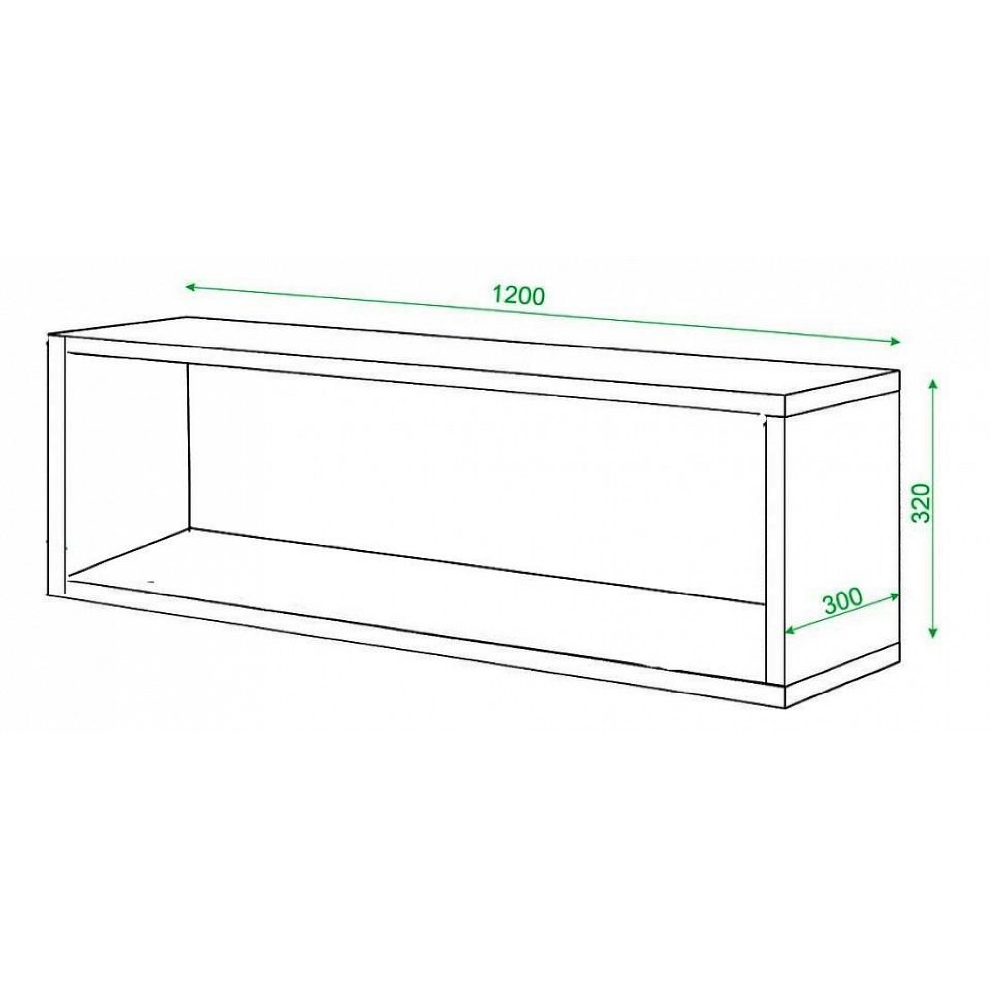 Полка книжная Домино ПК-30 К    MER_PK-30_K-K