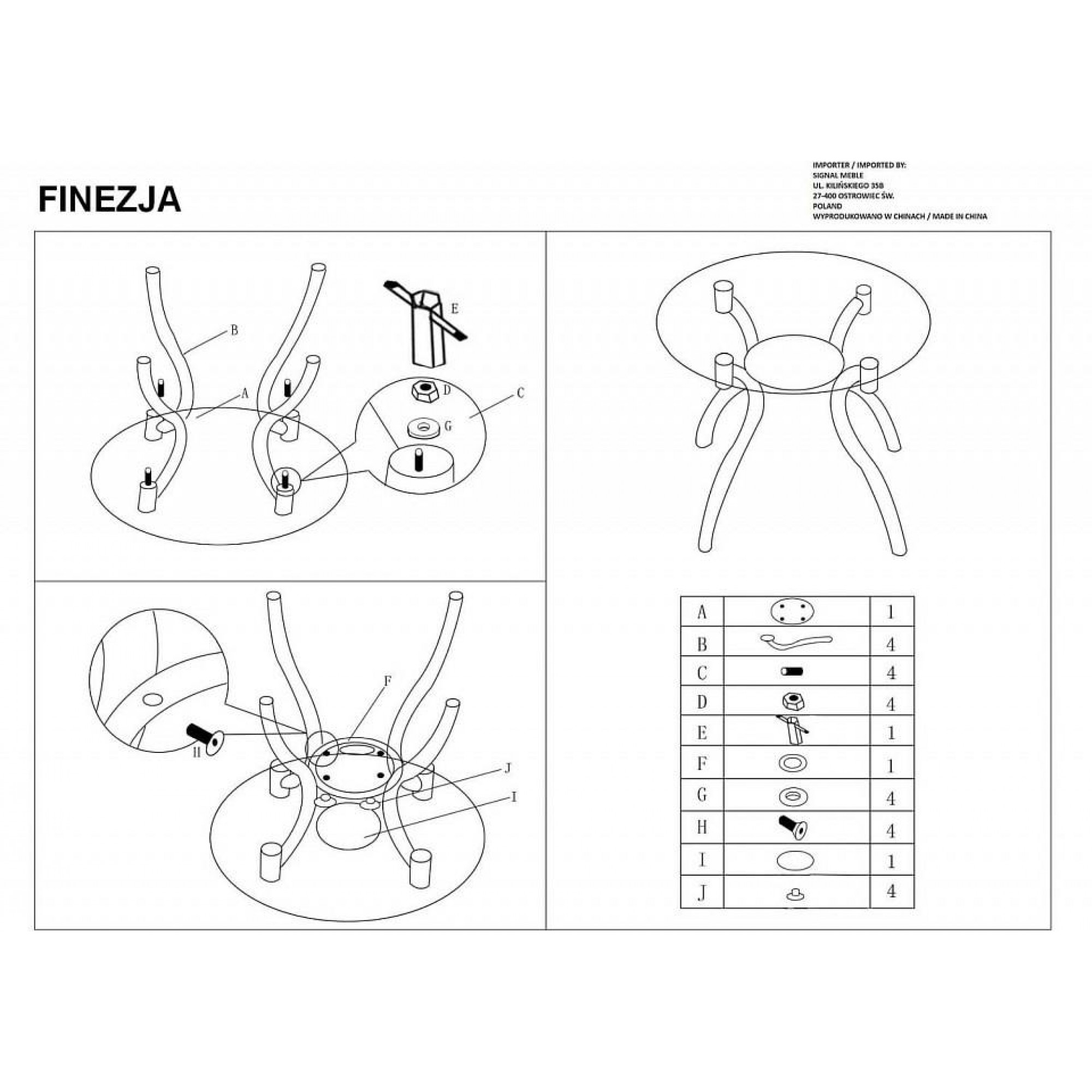 Стол обеденный Finezja A    SGN_FINEZJAAT90