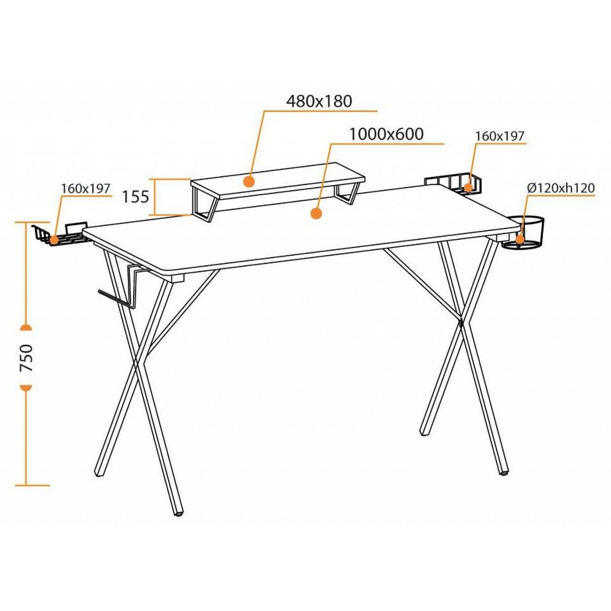 Стол компьютерный GD-06    TET_15258