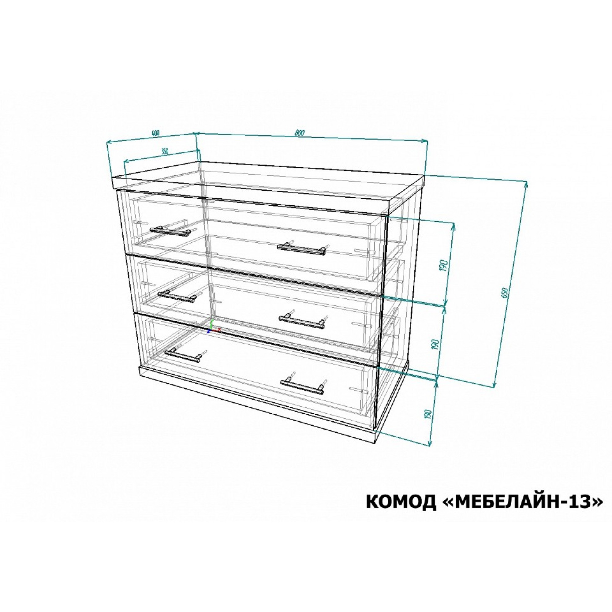 Комод Мебелайн-13    MLN_Kd-MN-013