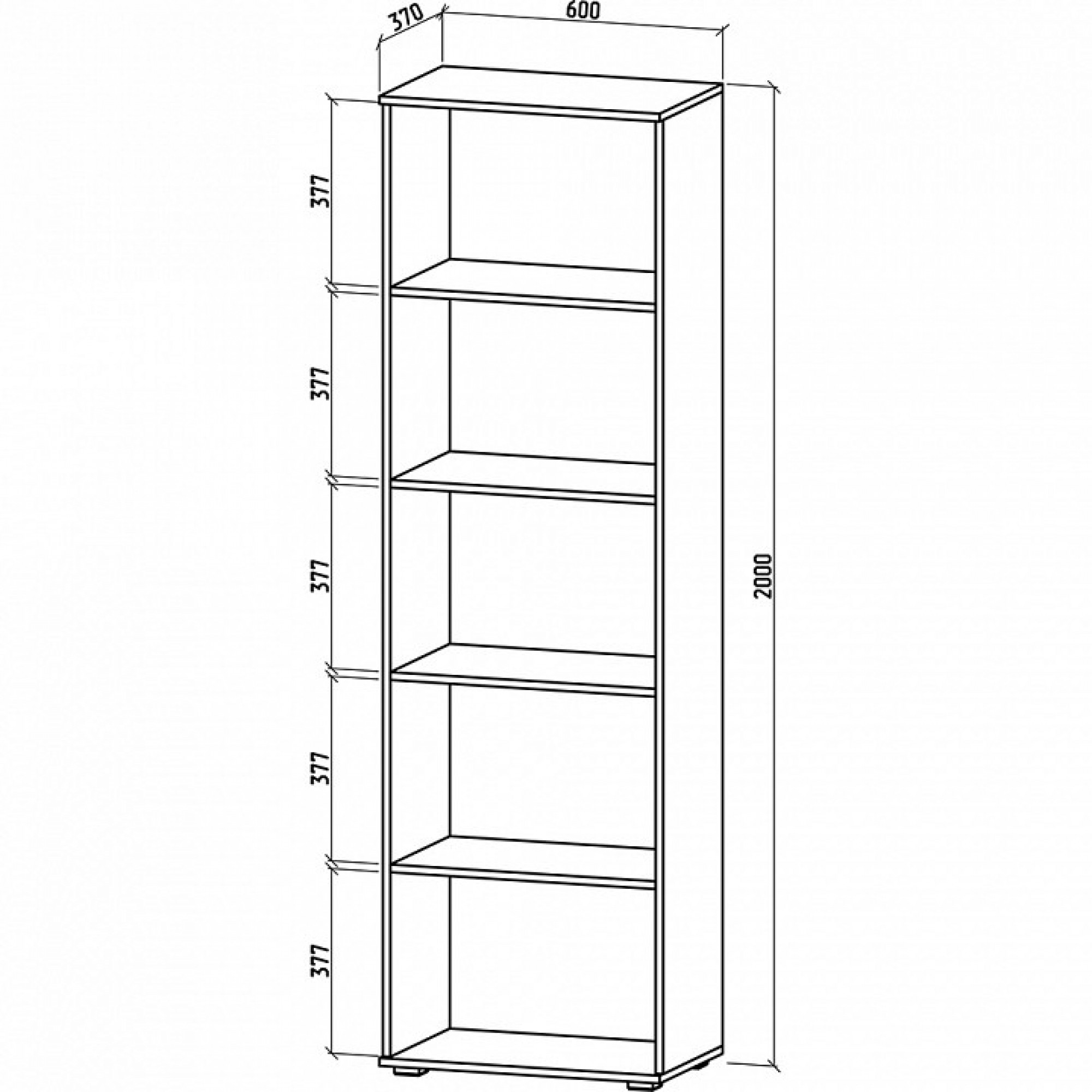 Стеллаж комбинированный Тунис-4    MAS_STT-4-BEL