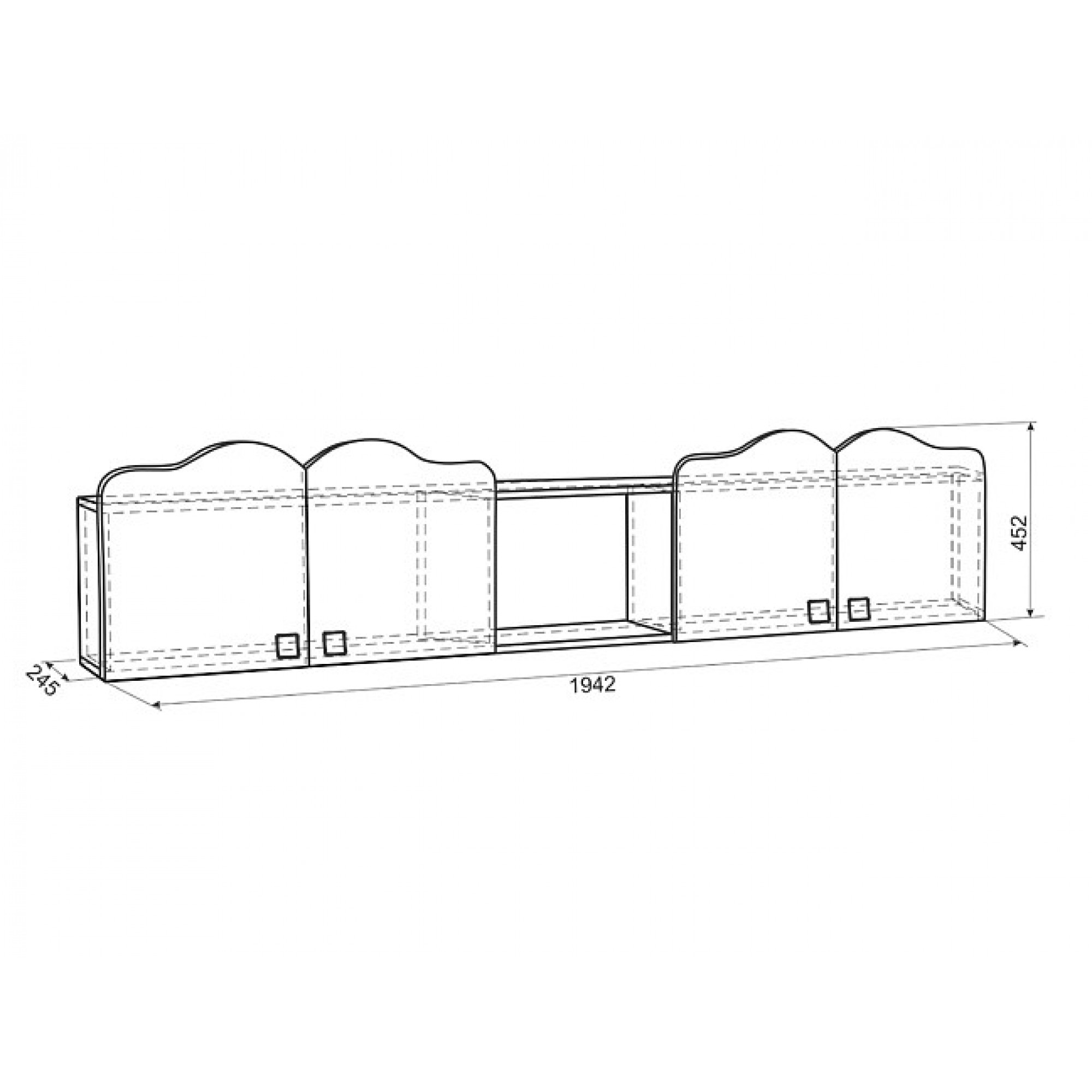 Полка комбинированная Фэнтези MDF-04    MBS_MDF-04